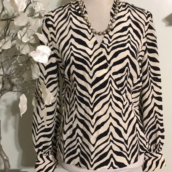 Talbots Tops - TALBOTS SILK WRAP BLOUSE